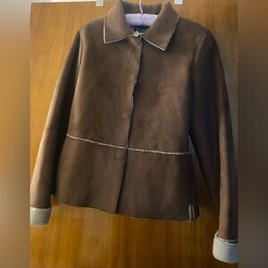 Suede feel waist length jacket